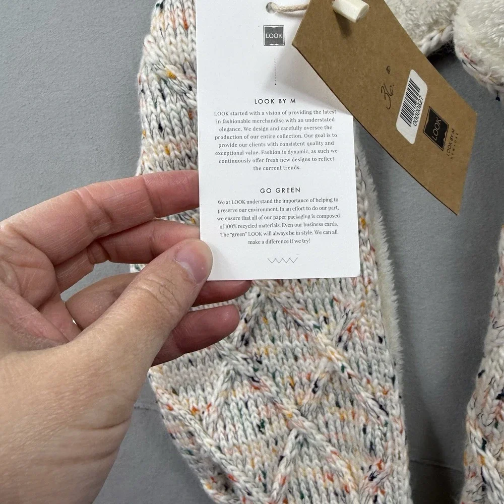 Look By M Chunky Cable Knit Infinity Scarf Womens One Size Multi Color